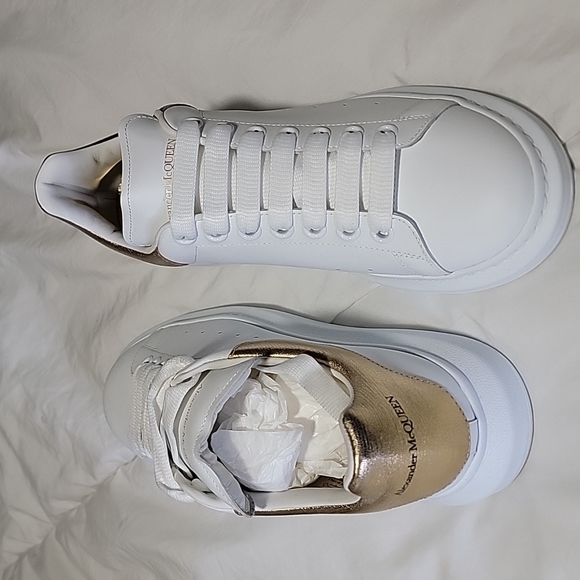 Alexander McQueen Other - Alexander McQueen  white and gold shoes